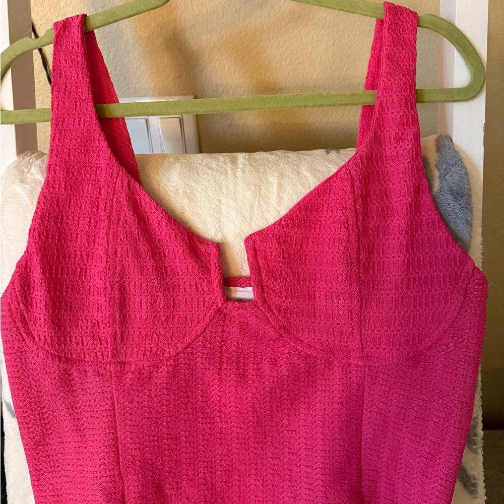 Willow Vibrant Pink Textured Top
